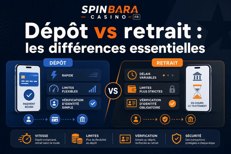 Dépôt vs retrait: les différences essentielles
